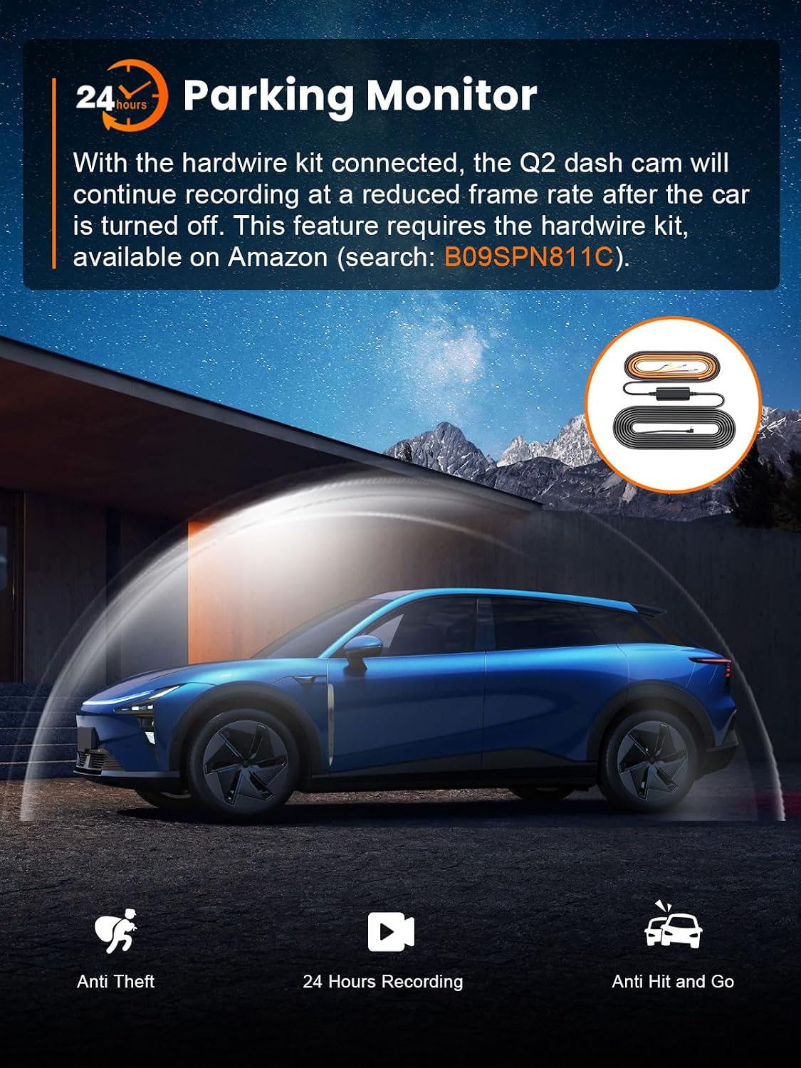 galphi 4K Dash Cam Front, 5GHz WiFi, 32GB Card Included, Mini Dashcam