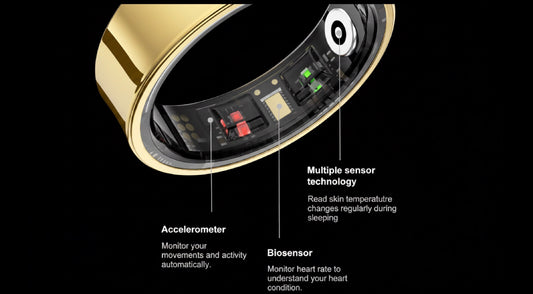 AIQUE Smart Ring Sports Ring Health Monitoring Bluetooth Heart Rate Blood Oxygen Sleep Pressure Motion Data Magnetic Charging